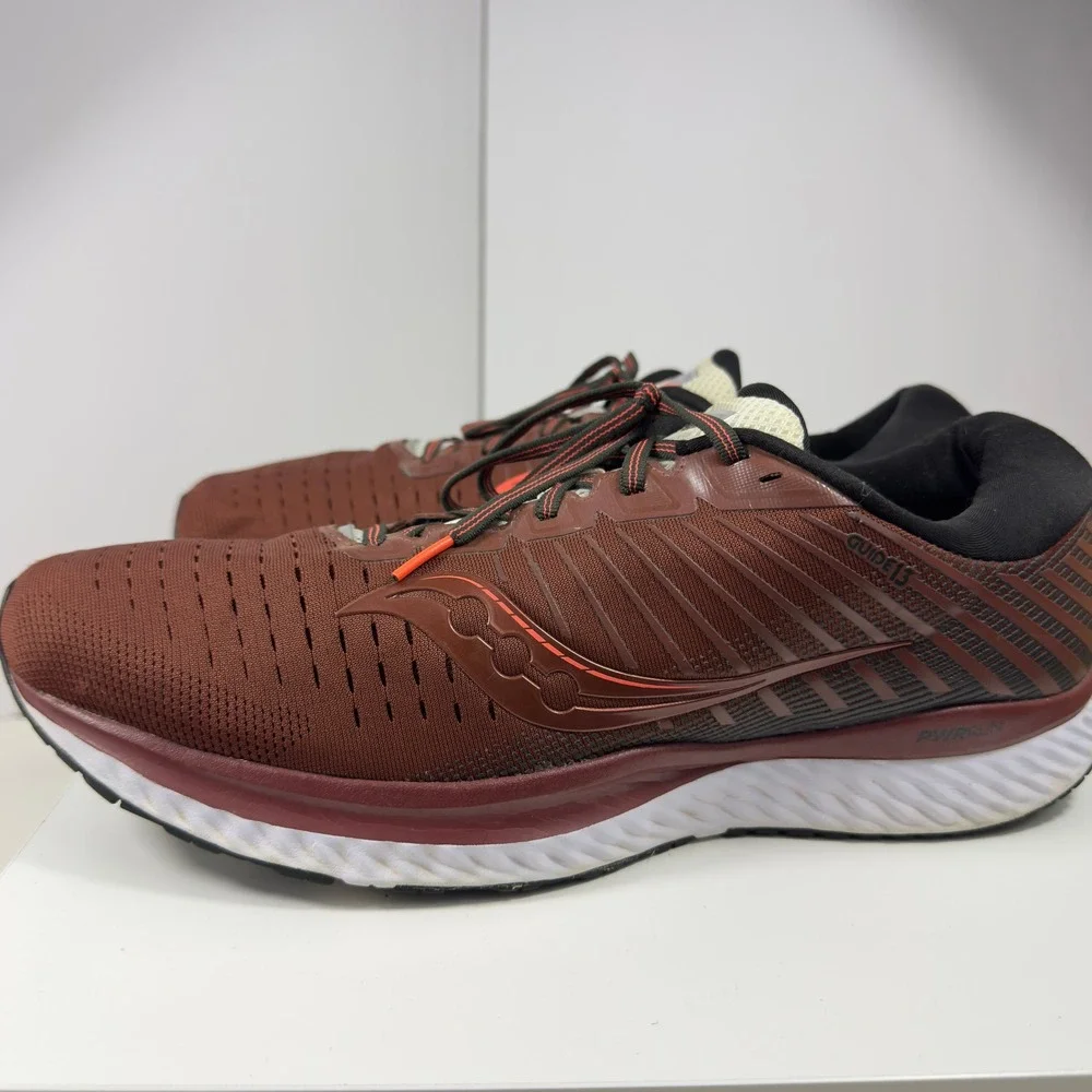 Saucony Guide 13 Men's Size 14 Red Burgundy Cushion Running Shoes S20548-50